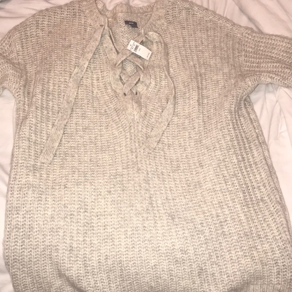 American Eagle Outfitters Sweaters - oversized lace up sweater
